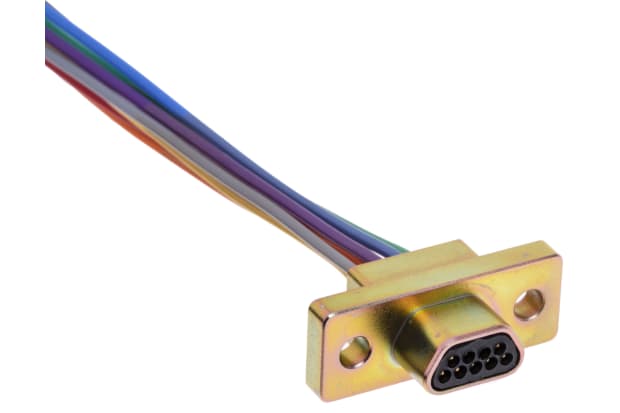 RS PRO 9 Way Panel Mount D-sub Connector Plug
